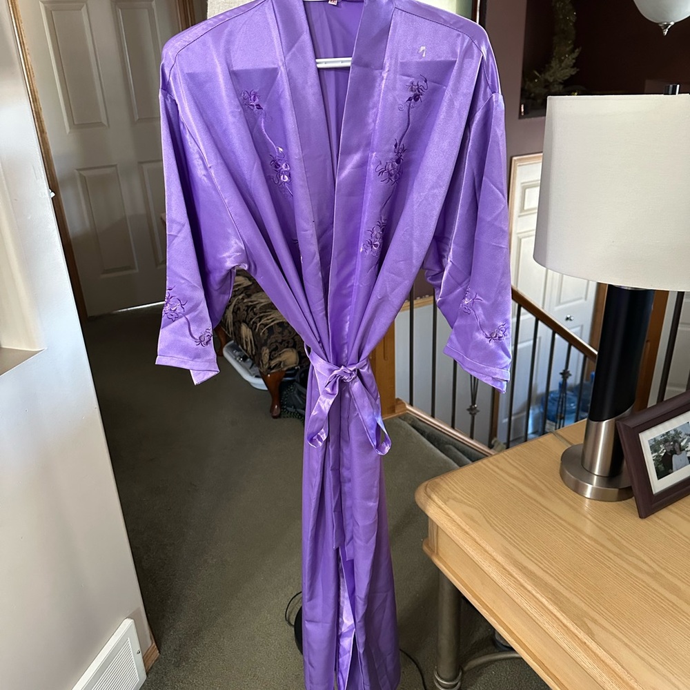 Elegant Purple Kimono Robe